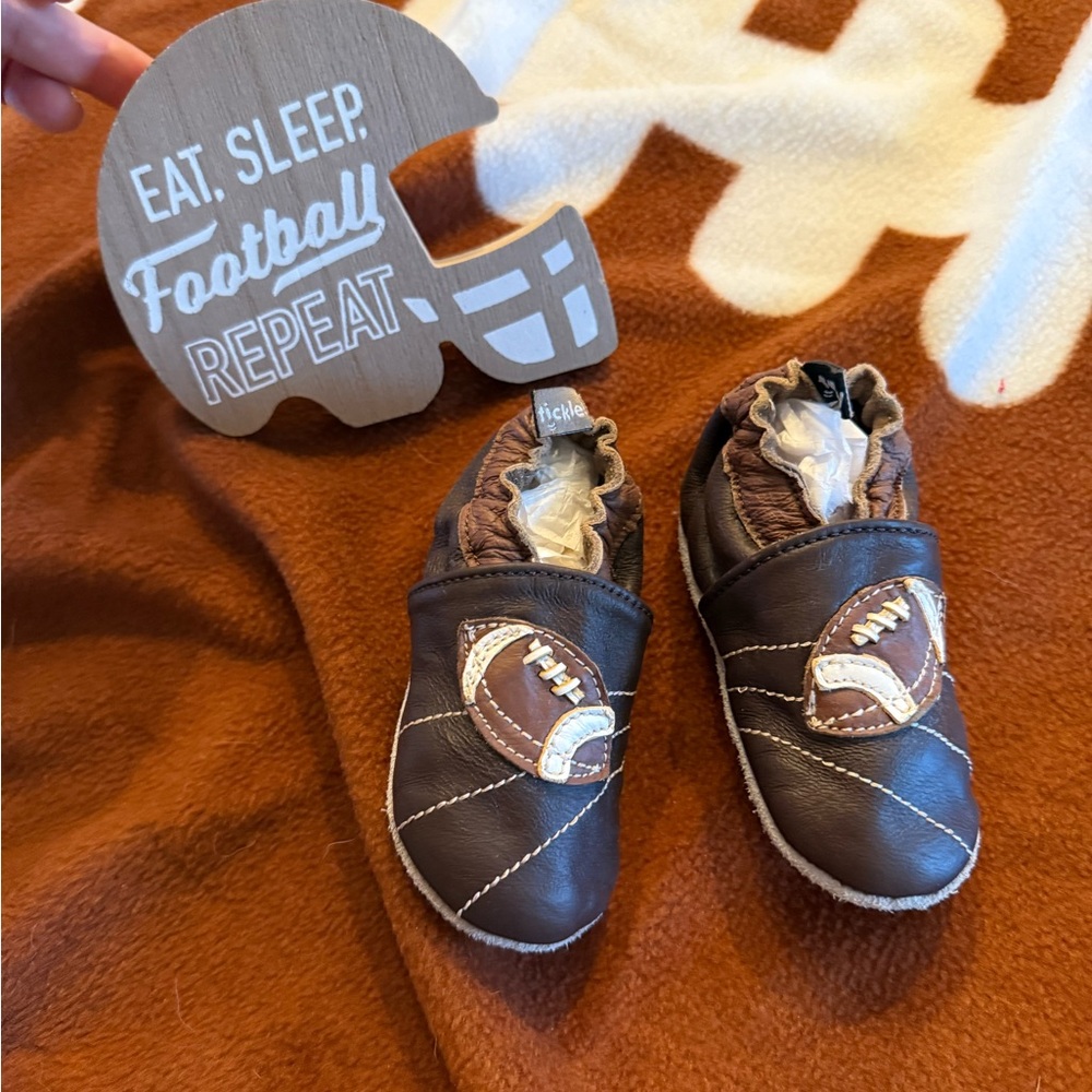 Tommy Tickle leather Football Baby Shoes - Picture 9 of 12